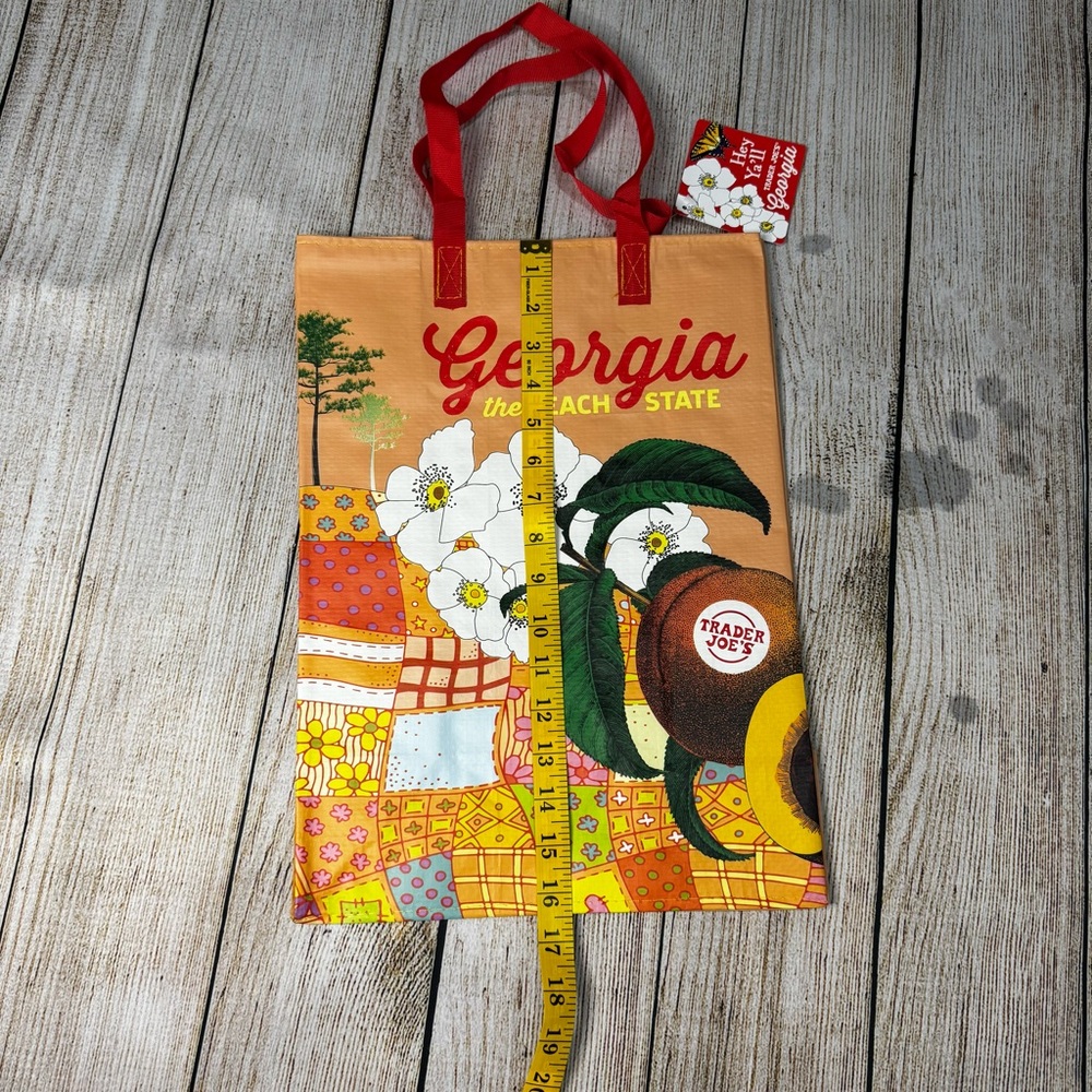 Trader Joe's Georgia Regional Reusable Shopping Tote Bag NWT - Picture 2 of 9